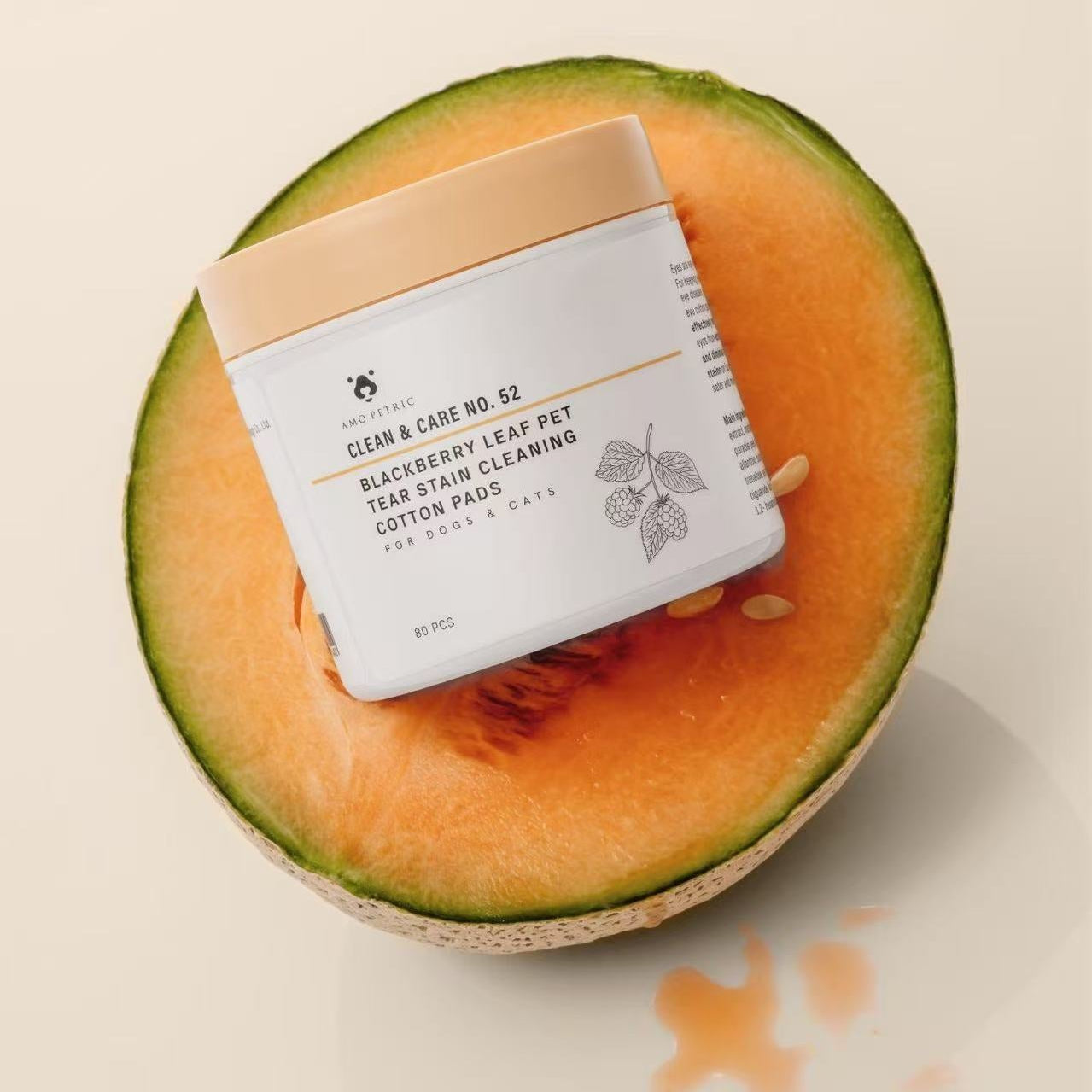 Amo Petric Blackberry leaf pet tear stain cleaning cotton pads